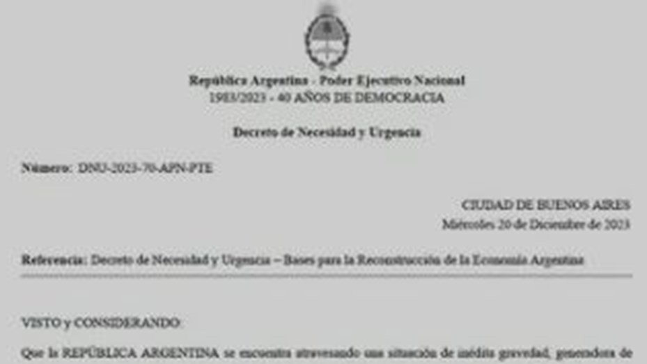 Entra en vigencia el DNU de desregulación, sin que la Justicia haya aún aceptado suspenderlo | Nacionales