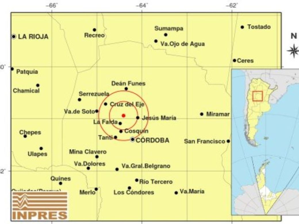 Córdoba: en las últimas 24 horas tres temblores sacudieron la provincia | Nacionales