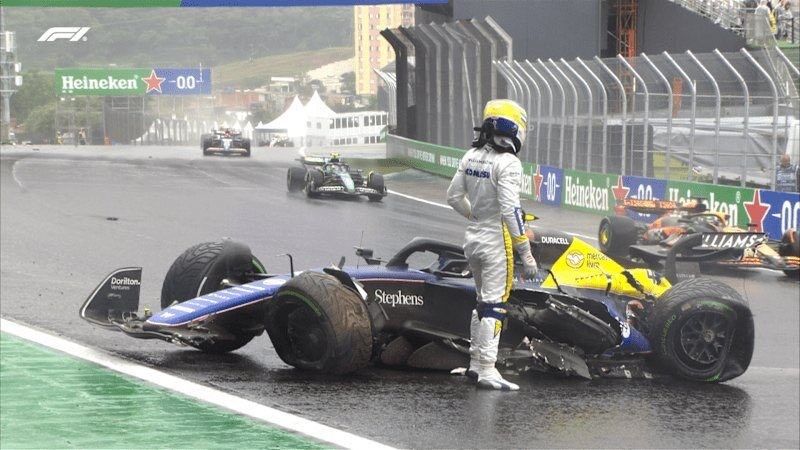 Colapinto se accidentó y abandonó el GP de Brasil | Deportes