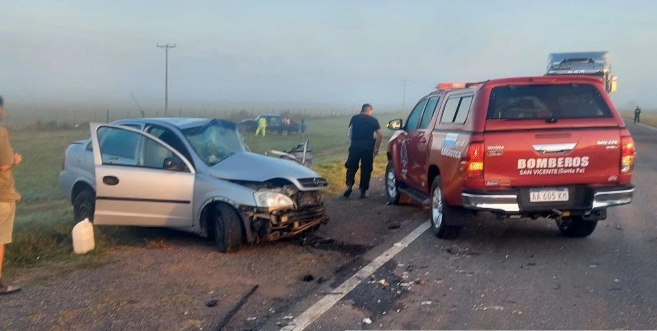 Fuerte choque entre camioneta y auto esta mañana en la Ruta Nacional 34 | Policiales