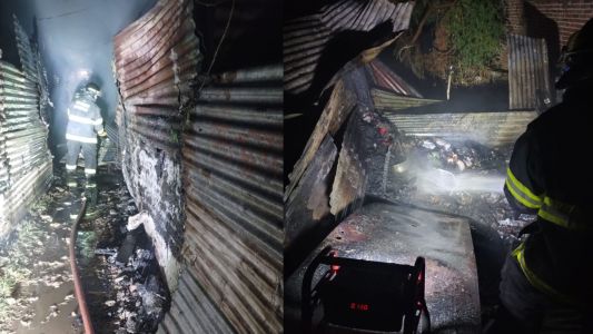Pérdidas totales tras el incendio de una vivienda precaria en el norte de Santa Fe