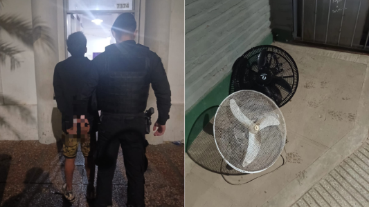 Detuvieron a un joven por robar ventiladores en una escuela de Santa Fe