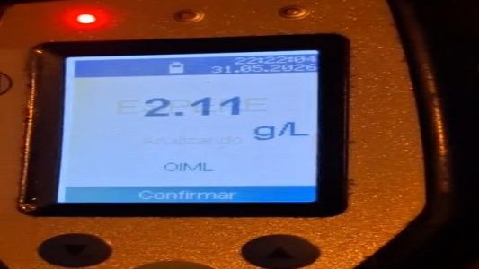 Se le retuvo la licencia a conductor que manejaba con dos gramos de alcohol en sangre