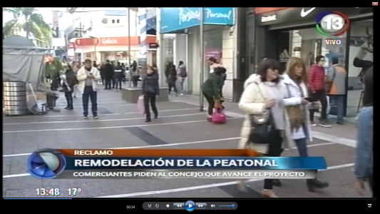 REMODELACIÓN DE LA PEATONAL SANTAFESINA