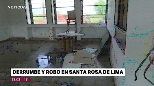 DERRUMBE Y SAQUEO A LA ESCUELA