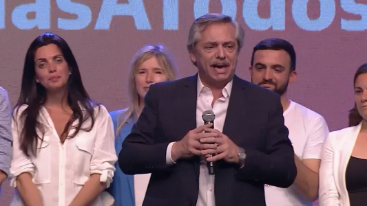 Alberto Fernández ganó en primera vuelta