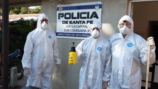 Realizaron trabajos de “desinfección” en la Subcomisaria 3° de Las Flores