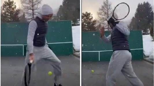 Federer, contra el frío, la nieve y la cuarentena