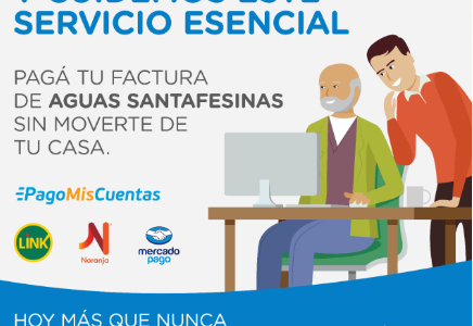 Pagá las facturas de Aguas santafesinas sin moverte de tu casa
