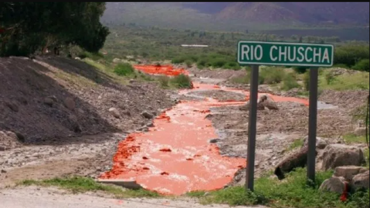 Un "río de vino tinto" sorprendió a los vecinos de Cafayate