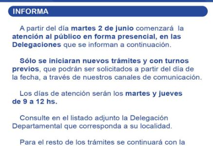 Comenzó la atención al público en la Caja de Pensiones Sociales Ley 5110