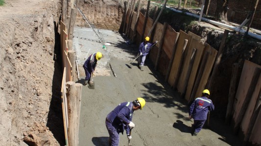 Se retoman los trabajos en la obra de desagüe Espora