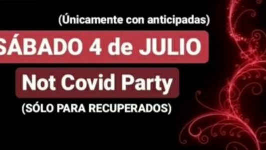 "Not covid party": alerta en Quilmes por la convocatoria de una fiesta de recuperados de coronavirus