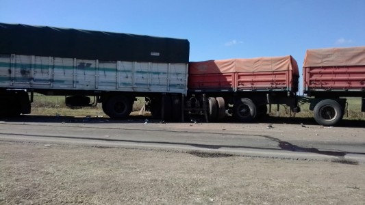 Rafaela: largas colas de vehículos por un siniestro vial con tres camiones en la RN34