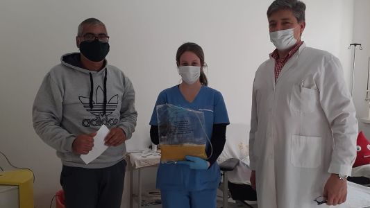Oliveros: un docente volvió a donar plasma para pacientes de Covid-19