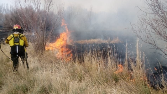 Coronda: un bombero hospitalizado tras un incendio de pastizales en la región