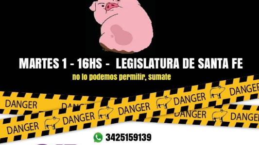Concentración en Legislatura contra el acuerdo porcino con China