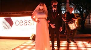 Particular protesta de los organizadores de eventos en Rosario