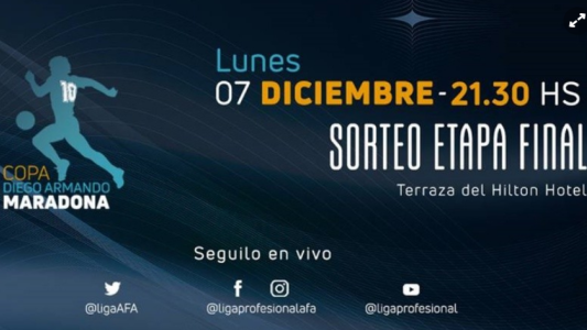 Esta noche se sortea la segunda fase de la Copa Diego Maradona