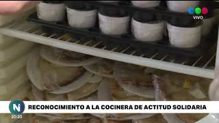 Diputados: entregaron un reconocimiento a la cocinera de Actitud Solidaria