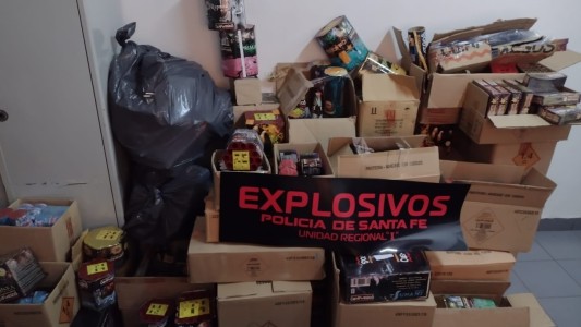 "Santa Fe libre de pirotecnia": secuestran 1500 kilos de material pirotécnico ilegal