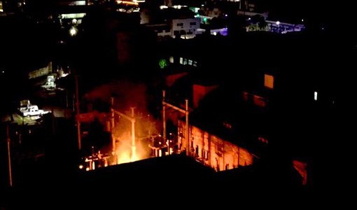 Parte de la ciudad quedó sin luz por incendio en central de la EPE
