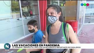 Vacaciones en pandemia: la terminal comenzó el año con mucho movimiento