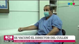 Se vacunó el Director del Hospital Cullen