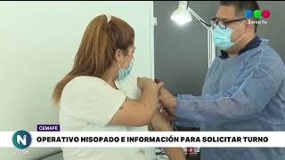 CEMAFE: largas filas de autos esperan para hacerse hisopados