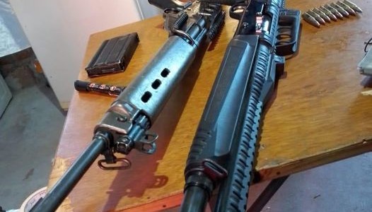 Detuvieron a un hombre por portación de armamento de guerra