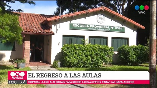 La escuela primaria Almirante Brown se prepara para volver a la presencialidad