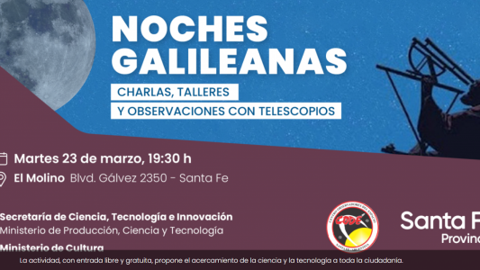 La provincia realizará el primer encuentro de “Noches Galileanas” del año