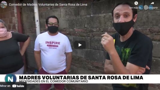 El comedor de Madres Voluntarias  de Santa Rosa de Lima solicita ayuda de los santafesinos