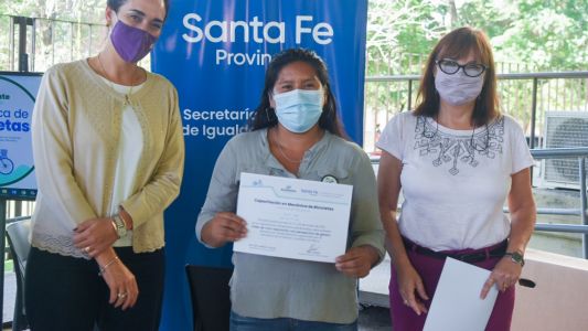 Barrio Las Lomas: realizaron una capacitación de mecánica de bicicletas