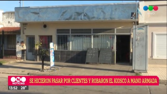 Redujeron a un menor que atendía un kiosco con su mamá: robaron $20 mil