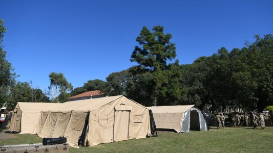 Finalizó el montaje del Hospital de Campaña: solo resta la conexión de los servicios