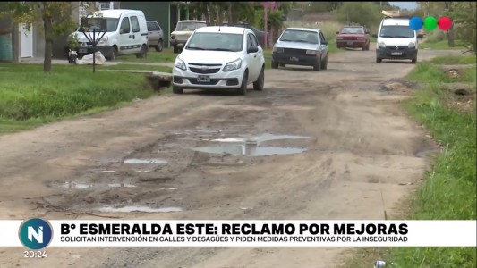 Calles destruidas, falta de iluminación e inseguridad: dramas en B° La Esmeralda