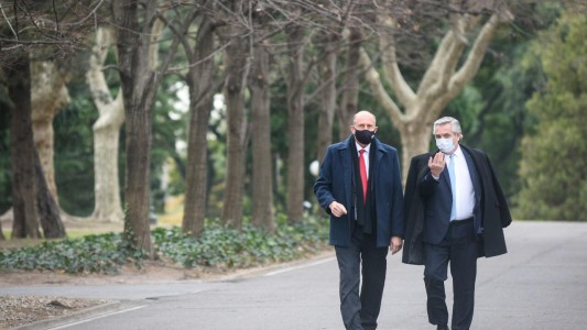 Omar Perotti se reunió con Alberto Fernández en la Residencia de Olivos