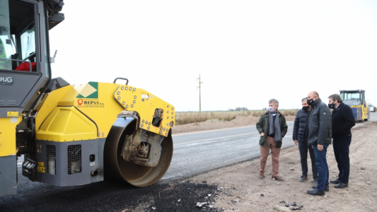 Perotti recorrió las obras en las rutas del departamento Castellanos