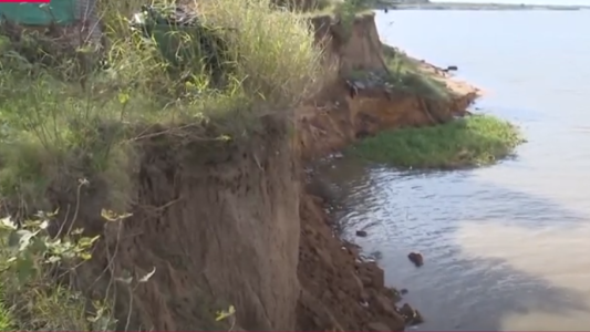Gestiones de la comuna de Sauce Viejo por el estado de las barrancas que provoca la bajante