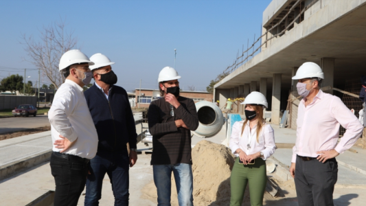 Perotti recorrió la obra del nuevo Hospital de Rafaela