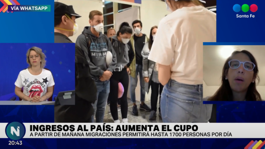 Desde el 7 de agosto podrán ingresar 1.700 personas por día al país