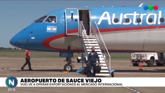 El Aeropuerto Sauce Viejo vuelve a operar exportaciones al mercado internacional
