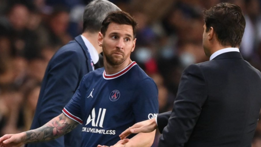 Messi y una cara que lo dice todo ante la decisión de Pochettino