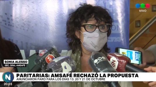 Amsafe rechazó la propuesta paritaria y decretó tres jornadas de paro