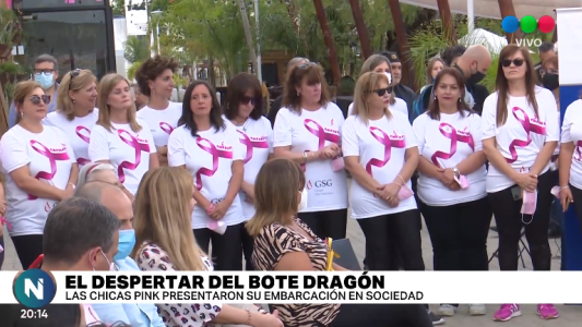 Seguir remando contra el cáncer de mama: las Chicas Pink mostraron su bote dragón