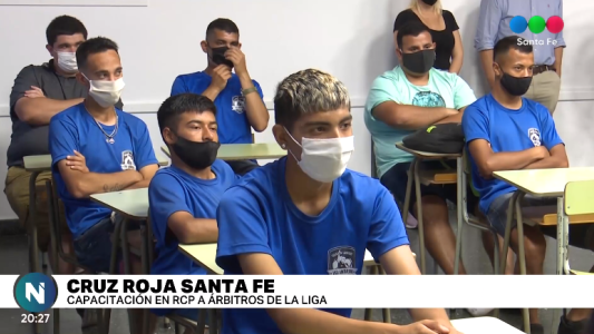 Árbitros de la Liga Santafesina fueron capacitados en RCP por la Cruz Roja Argentina