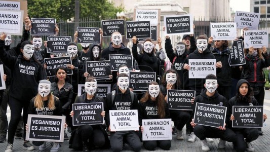 Veganos marcharon para visibilizar "la explotación que siguen padeciendo los animales"
