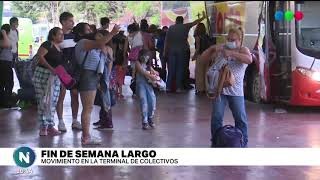 La Terminal de Colectivos recibió a una multitud de santafesinos felices y descansados