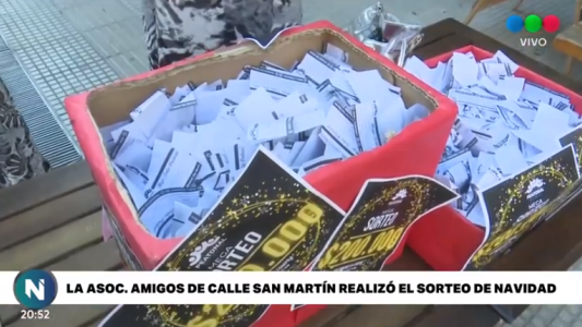 Se realizó el sorteo navideño de Calle San Martín: Participaron más de 5.000 cupones